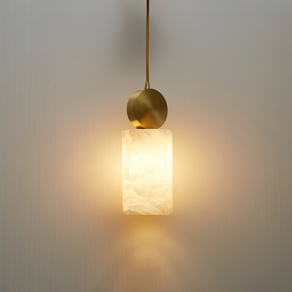 Etruscan Pendant Light Alabaster & Brass | ventumra