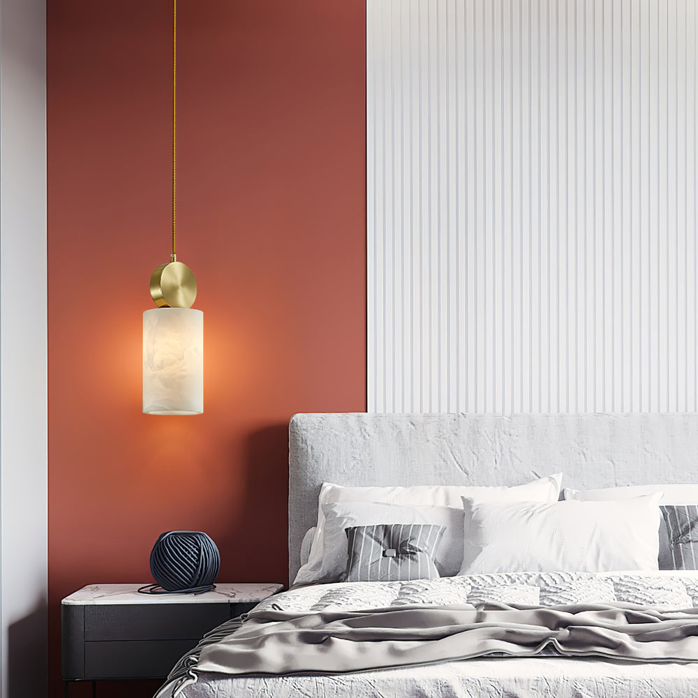 Etruscan Pendant Light Alabaster & Brass | ventumra