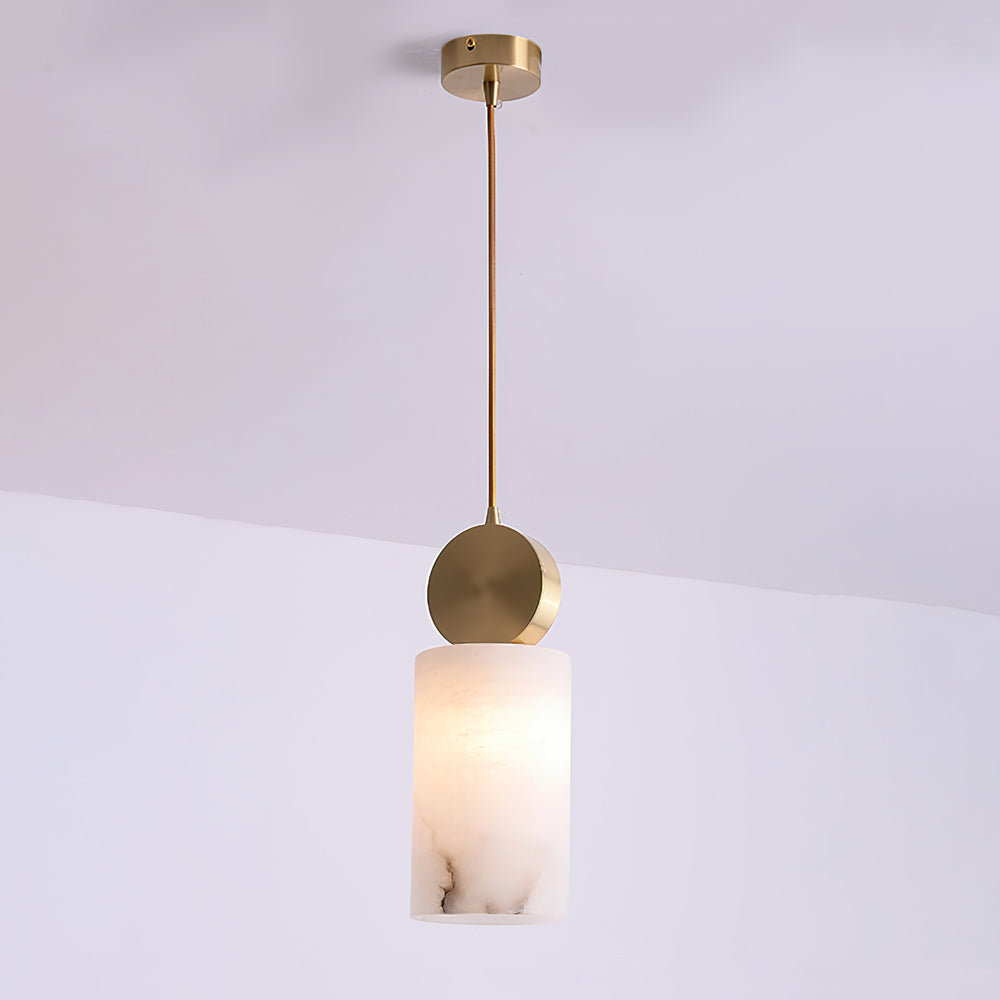 Etruscan Pendant Light Alabaster & Brass | ventumra