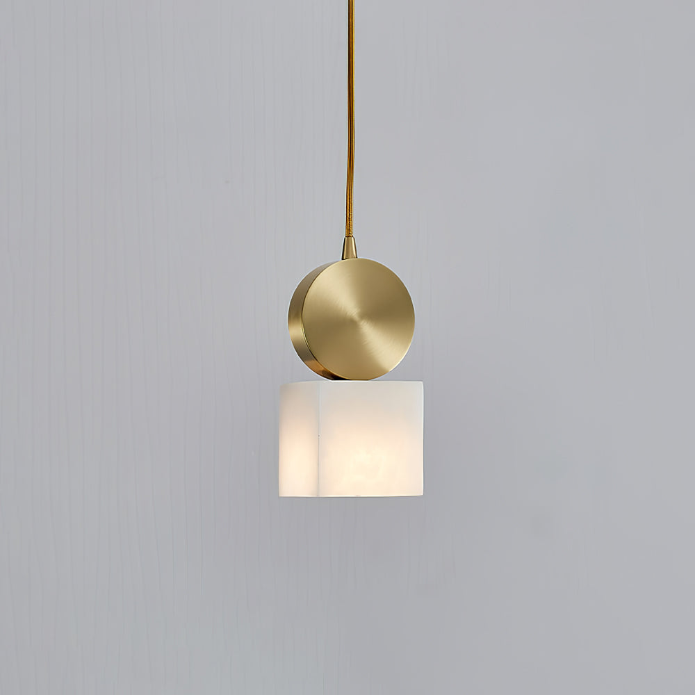 Etruscan Pendant Light Alabaster & Brass | ventumra