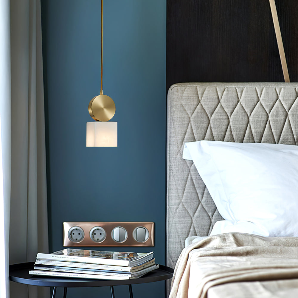 Etruscan Pendant Light Alabaster & Brass | ventumra