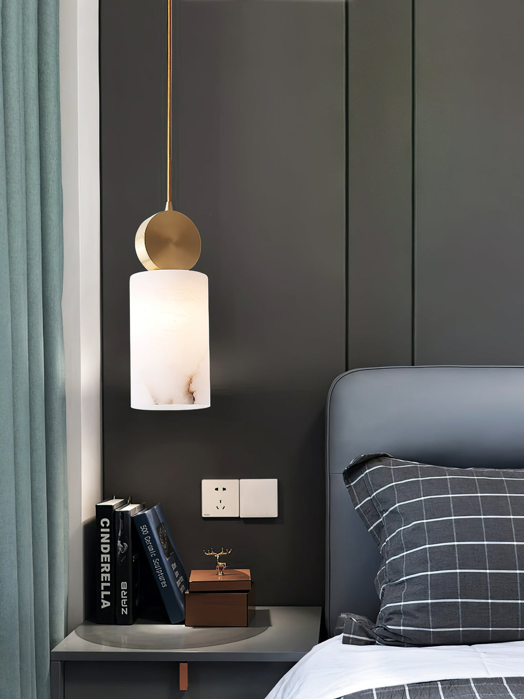 Etruscan Pendant Light Alabaster & Brass | ventumra