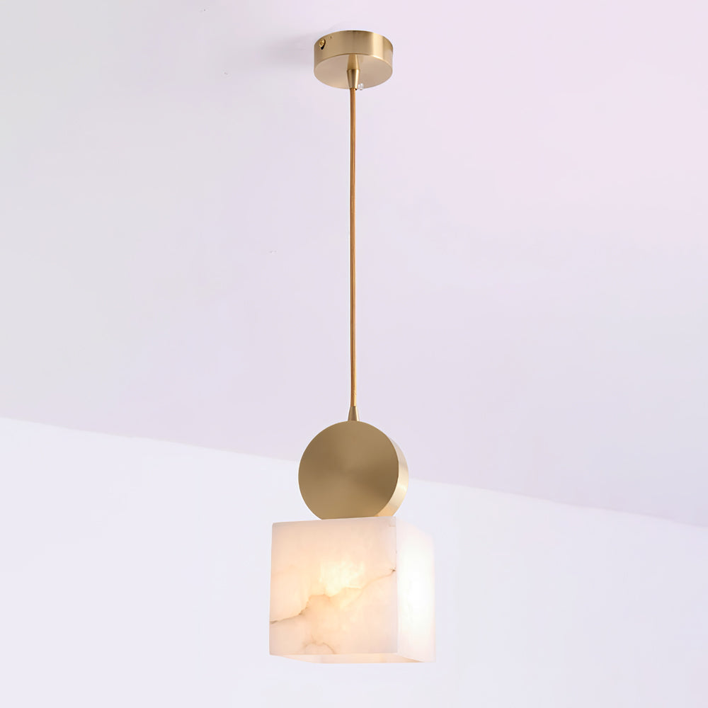 Etruscan Pendant Light Alabaster & Brass | ventumra