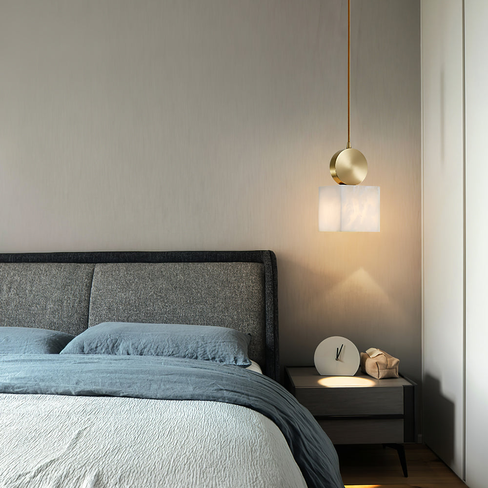 Etruscan Pendant Light Alabaster & Brass | ventumra