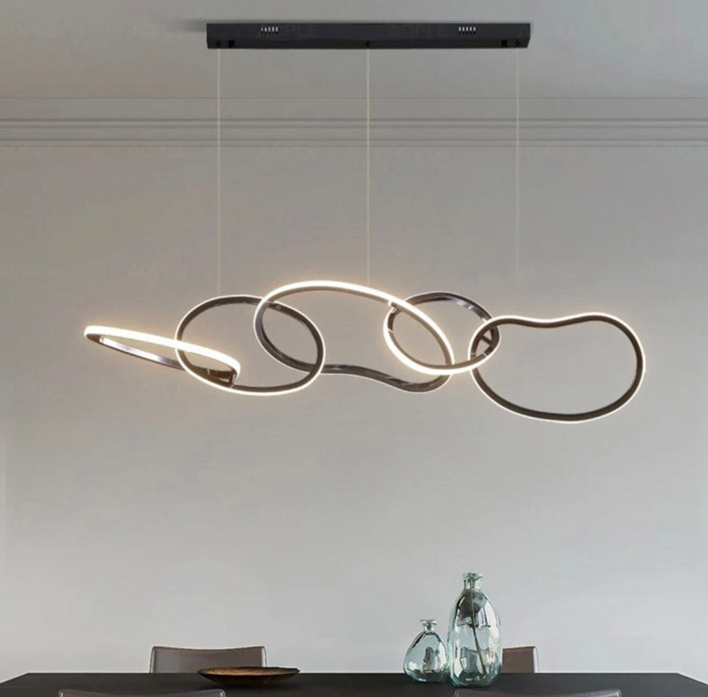 Cirque Ring Pendant Light in Rose Gold or Gold Finish