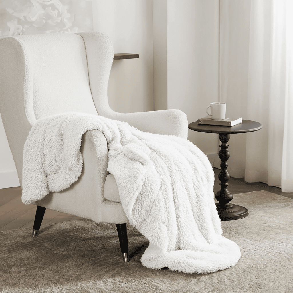 VelvetLush Coperta in ecopelliccia — Superficie morbida e testurizzata, trattiene il calore