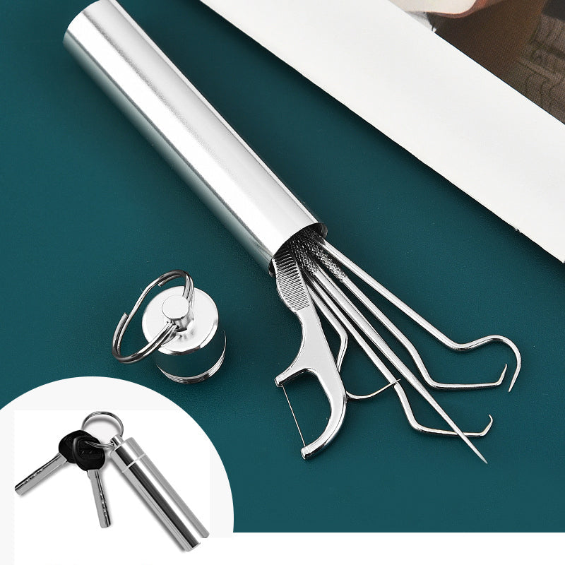 Conjunto Dentisafe de 7 peças para limpeza dentária em aço inoxidável