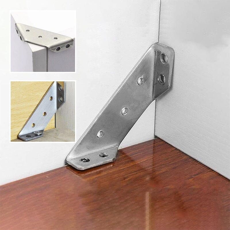 Stainless Steel Furniture Corner Connectors — Trapezoid Support