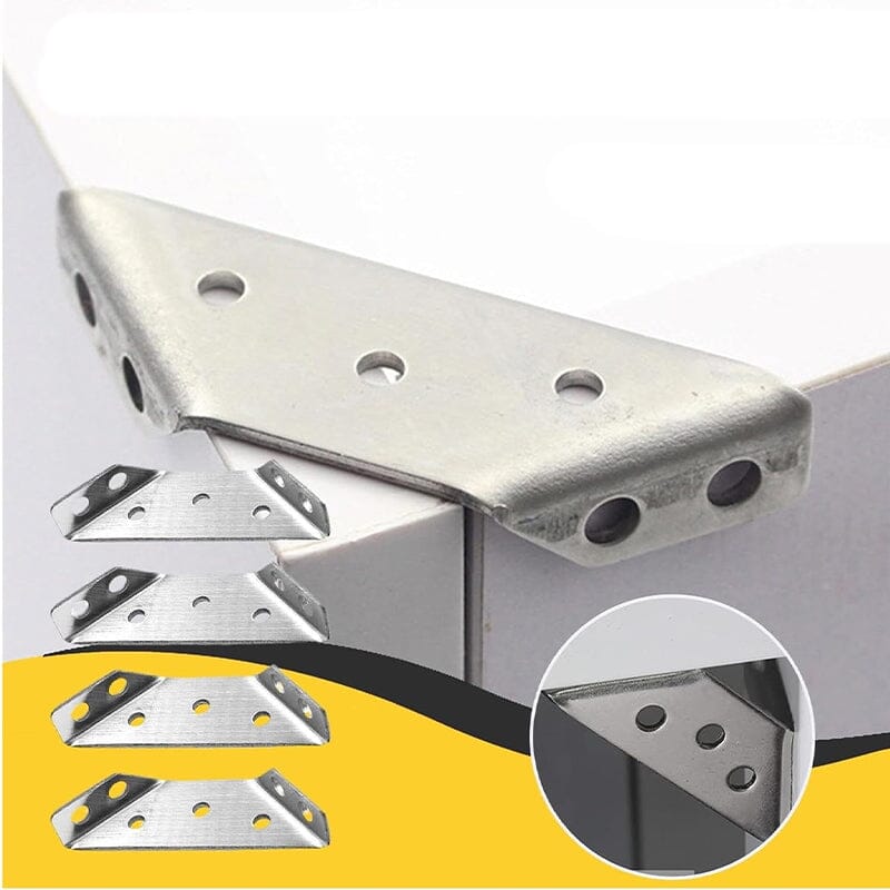 Stainless Steel Furniture Corner Connectors — Trapezoid Support