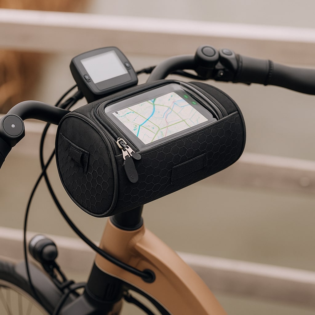 Waterproof Handlebar Bike Bag with Touchscreen Phone Holder