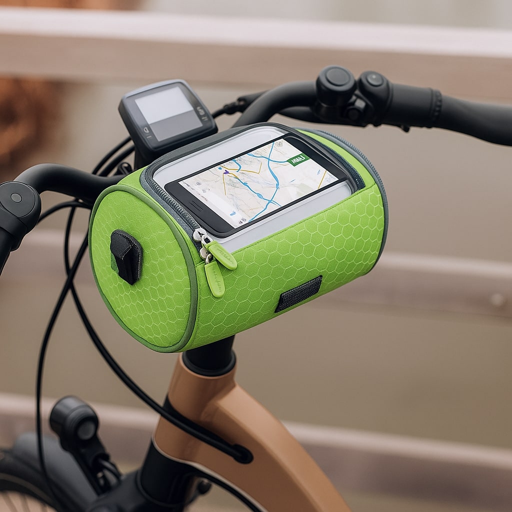 Waterproof Handlebar Bike Bag with Touchscreen Phone Holder