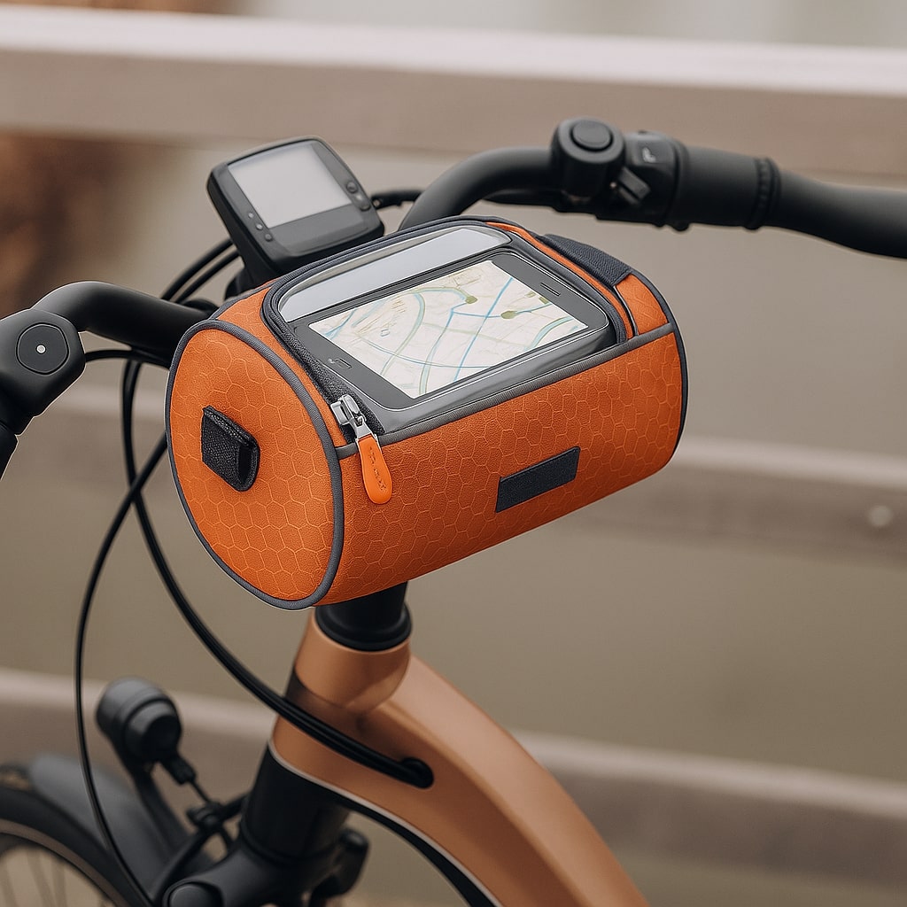 Waterproof Handlebar Bike Bag with Touchscreen Phone Holder