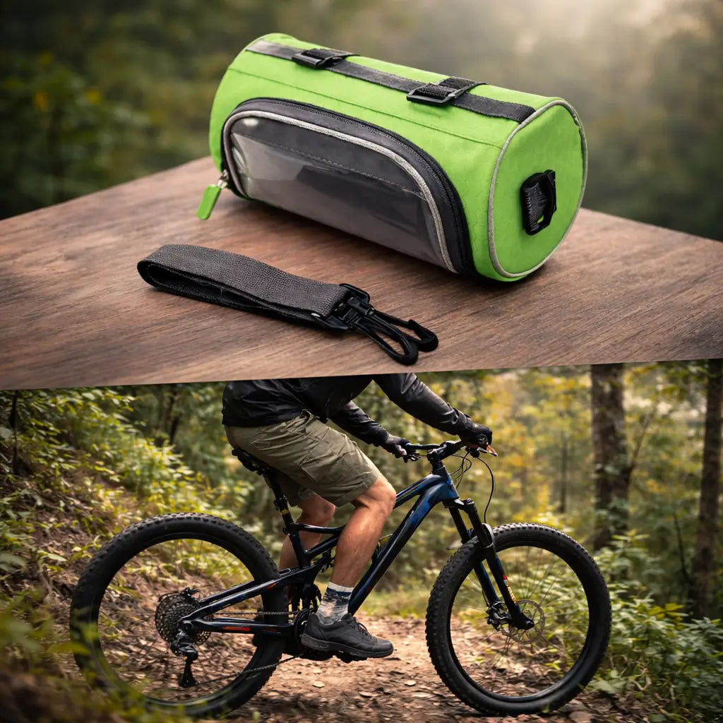 Waterproof Handlebar Bike Bag with Touchscreen Phone Holder