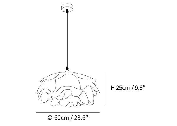 FloraGlow Petal Pendant Lamp | White Soft Diffuse Light