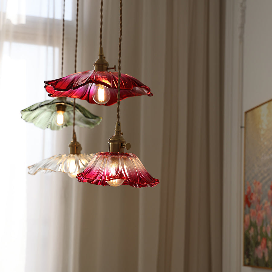 Calia Flower-lampe i glass for tak/oppheng | ventumra