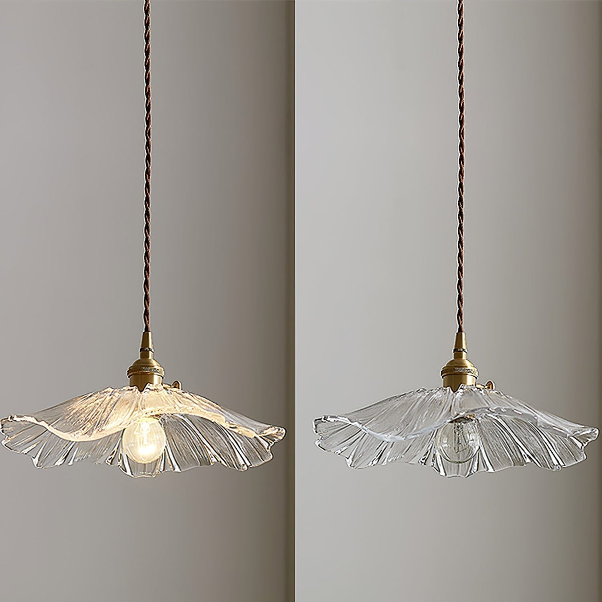 Calia Flower-lampe i glass for tak/oppheng | ventumra
