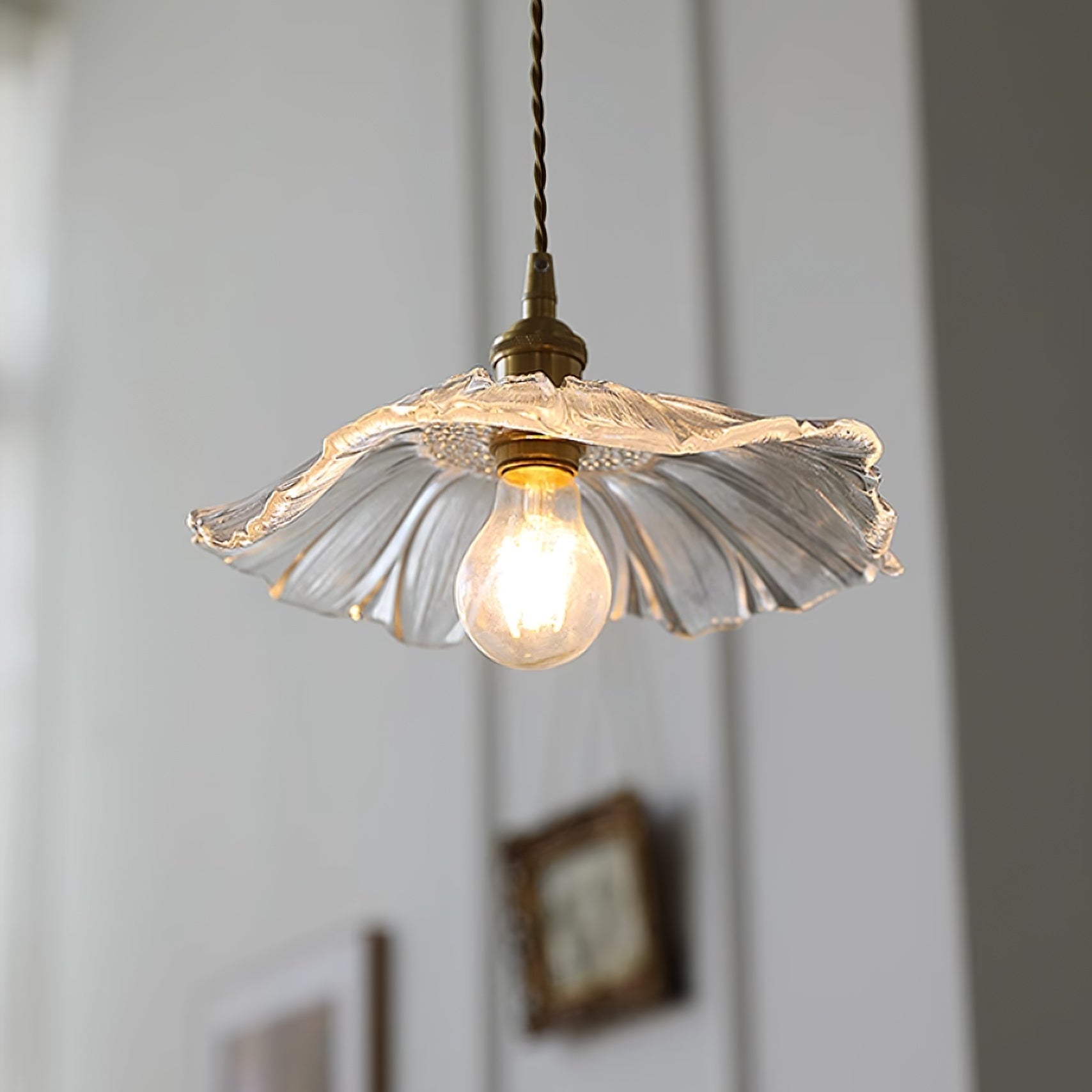 Calia Flower-lampe i glass for tak/oppheng | ventumra