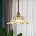 FloraGlass Pendant Light in Gold Finish by Liora Studio
