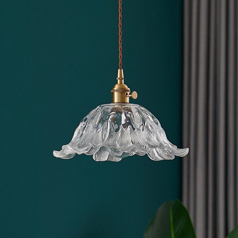 FloraGlass Pendant Light in Gold Finish by Liora Studio