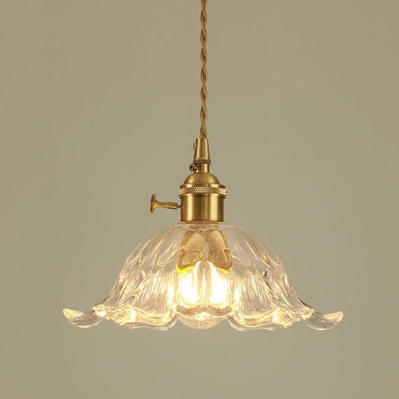 FloraGlass Pendant Light in Gold Finish by Liora Studio