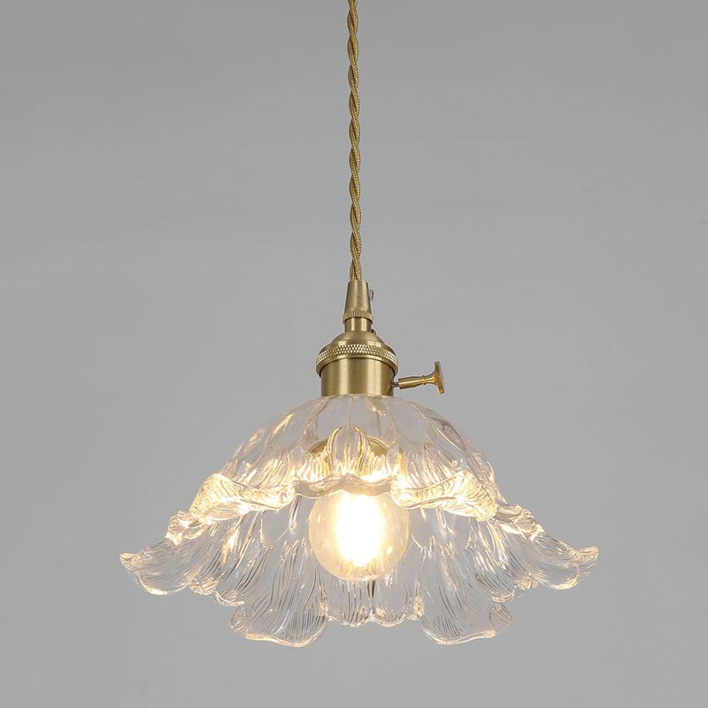 FloraGlass Pendant Light in Gold Finish by Liora Studio