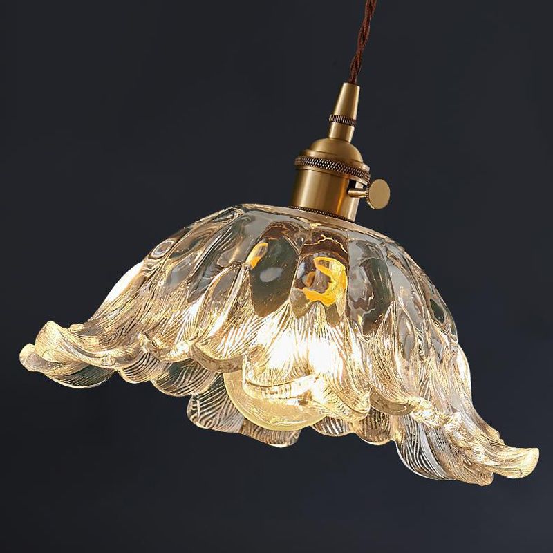FloraGlass Pendant Light in Gold Finish by Liora Studio