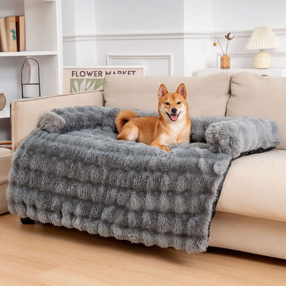 DreamNest gemütliches Hundesofabett – tiefes Nestdesign, verstärkte rutschfeste Unterseite