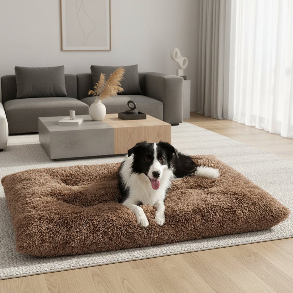 NapNest Rectangular Dog Bed — Extra Soft Plush Surface, Structured Rim