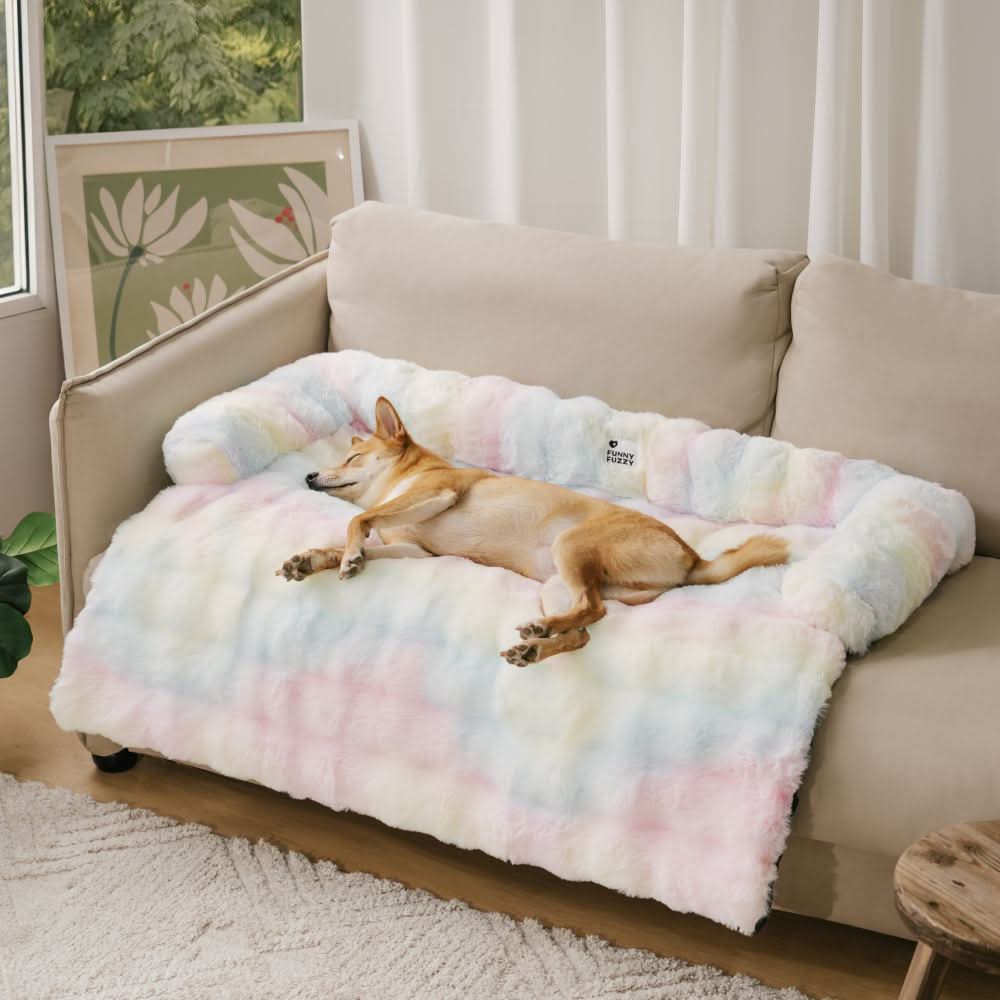 DreamNest gemütliches Hundesofabett – tiefes Nestdesign, verstärkte rutschfeste Unterseite