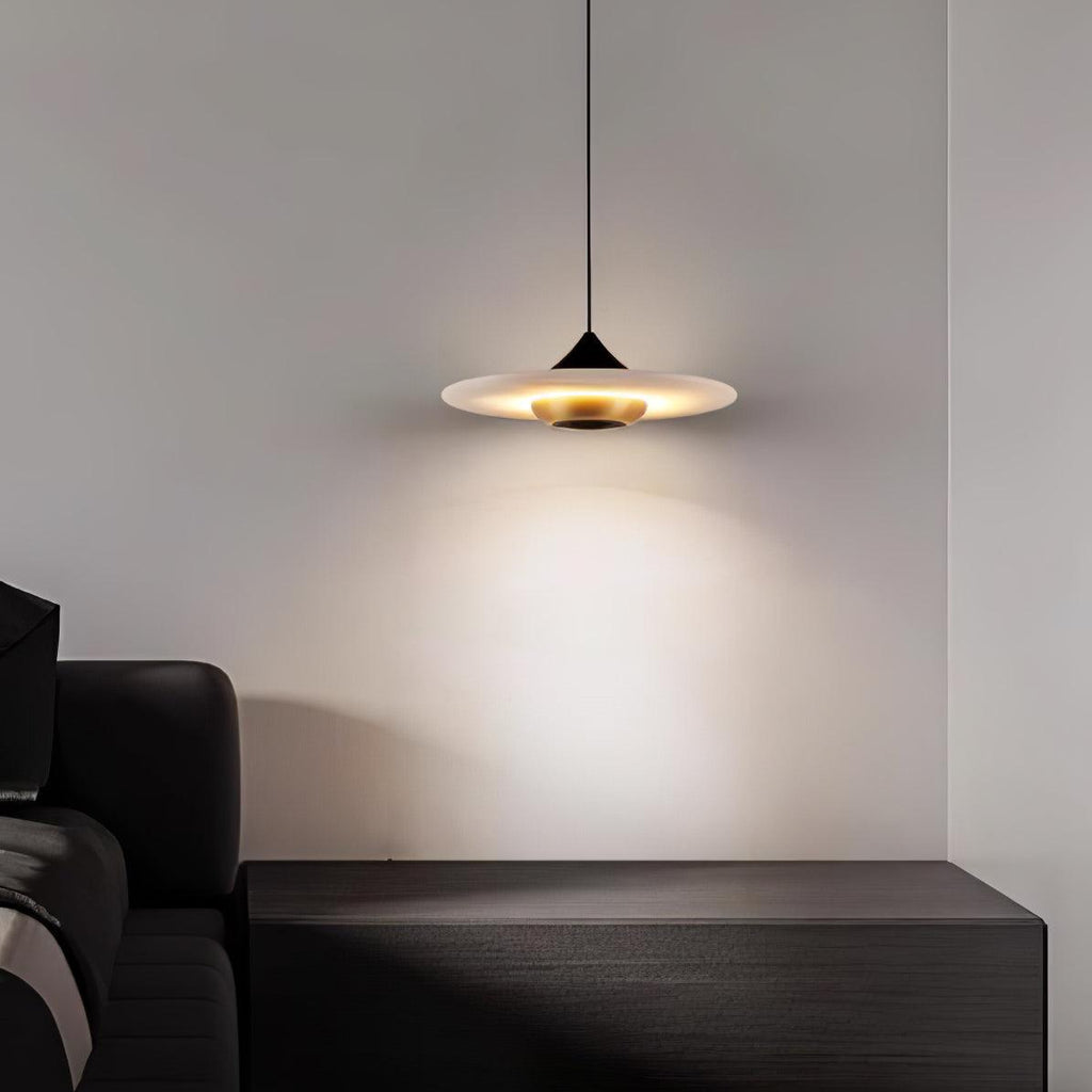 Orbis Modern Marble Flying Saucer Pendant Ceiling Light