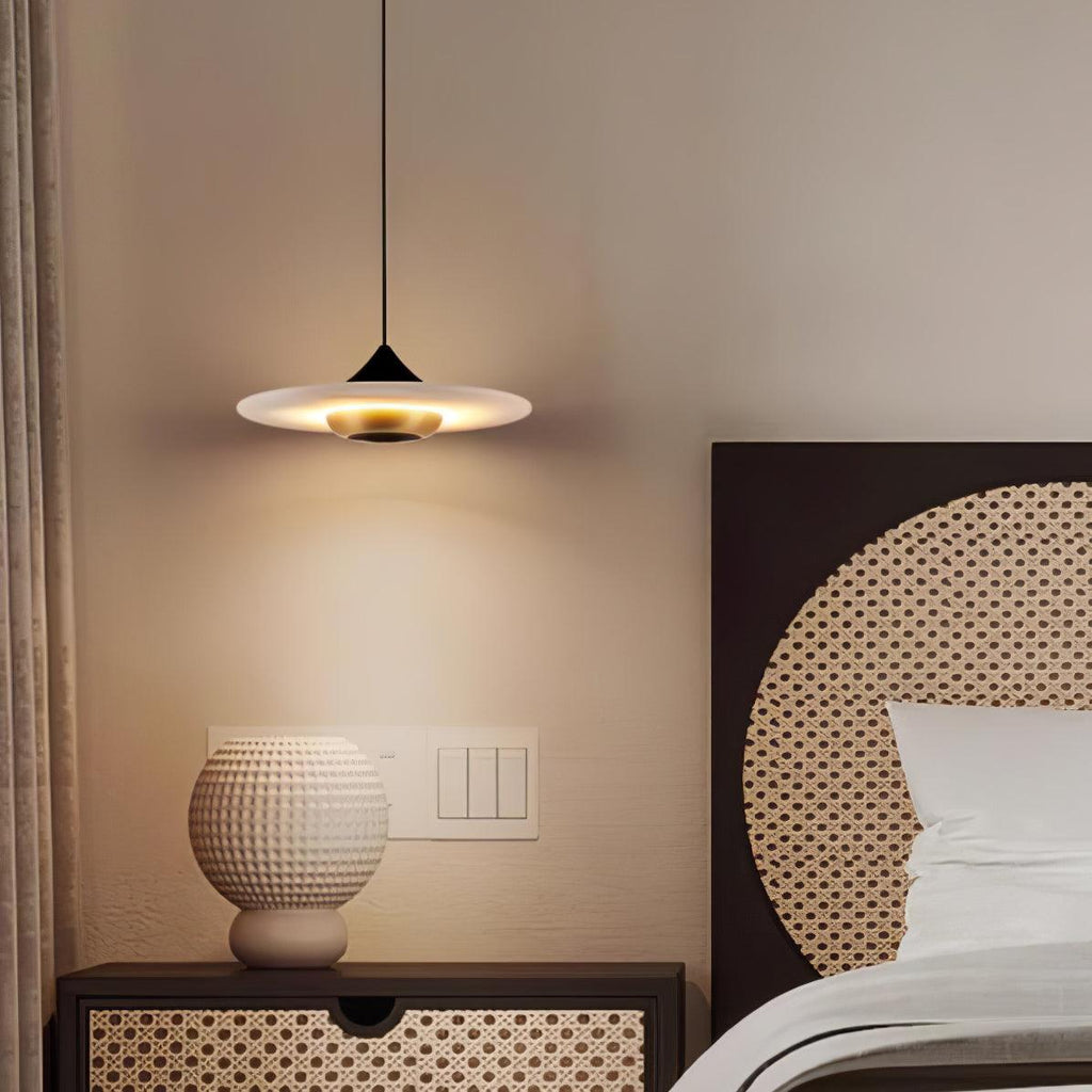 Orbis Modern Marble Flying Saucer Pendant Ceiling Light