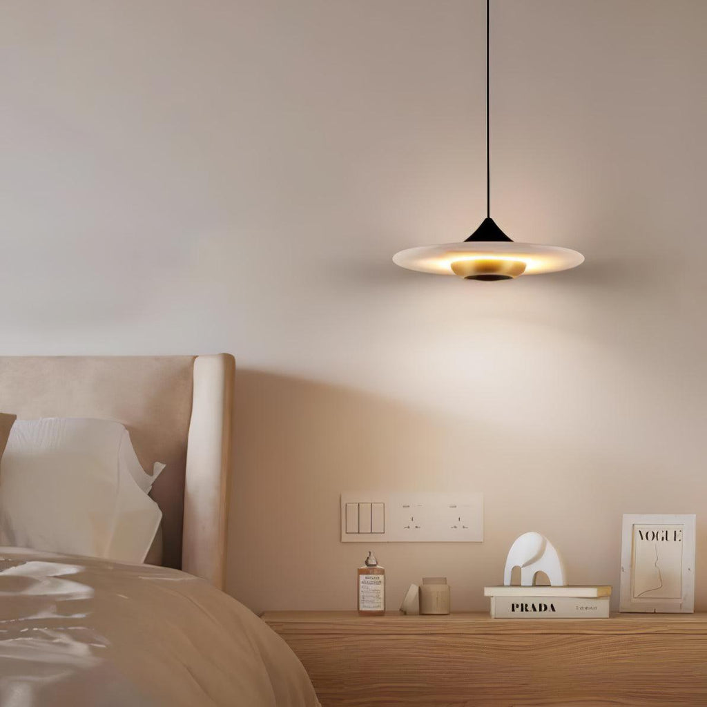 Orbis Modern Marble Flying Saucer Pendant Ceiling Light