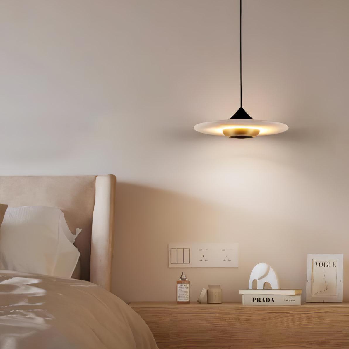 Orbis Modern Marble Flying Saucer Pendant Ceiling Light