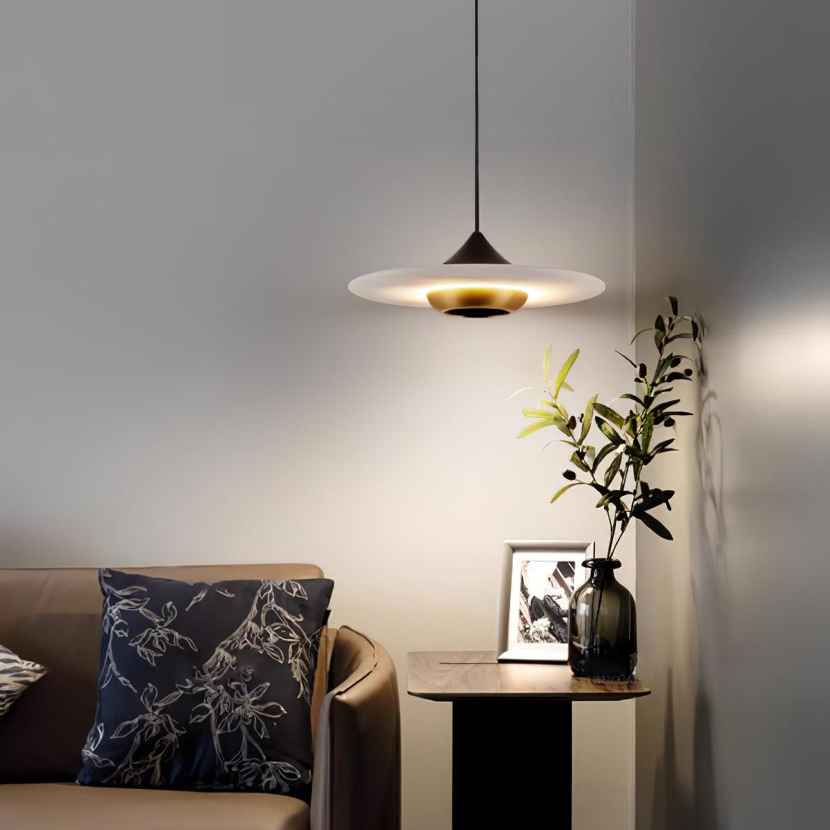 Orbis Modern Marble Flying Saucer Pendant Ceiling Light