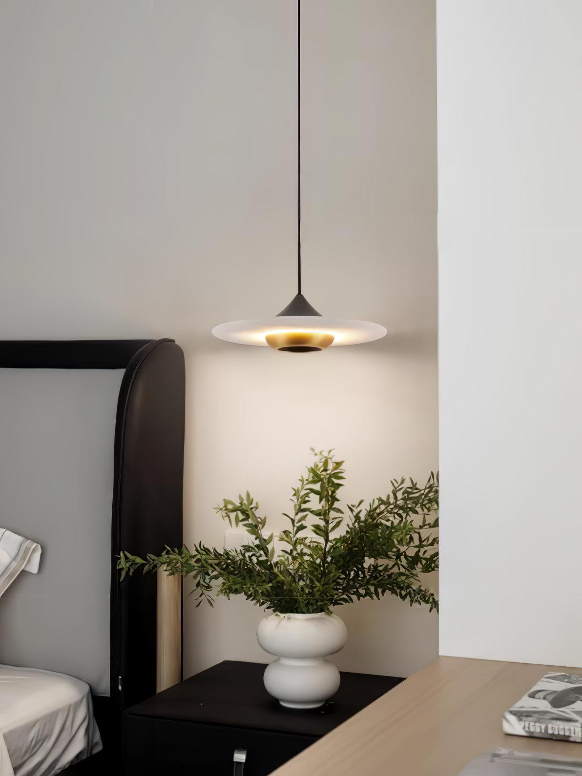 Orbis Modern Marble Flying Saucer Pendant Ceiling Light