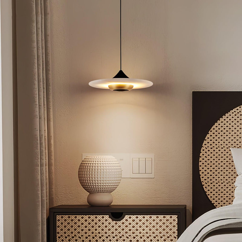 Orbis Modern Marble Flying Saucer Pendant Ceiling Light