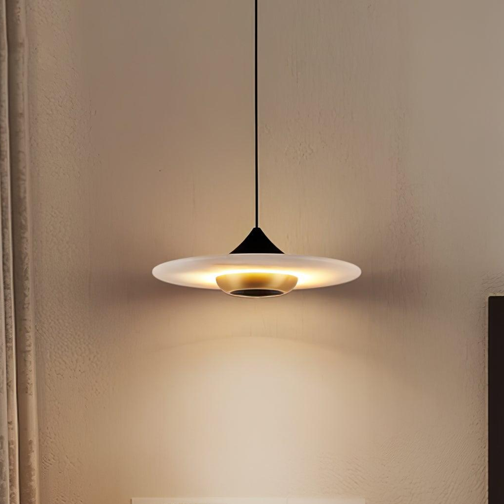 Orbis Modern Marble Flying Saucer Pendant Ceiling Light
