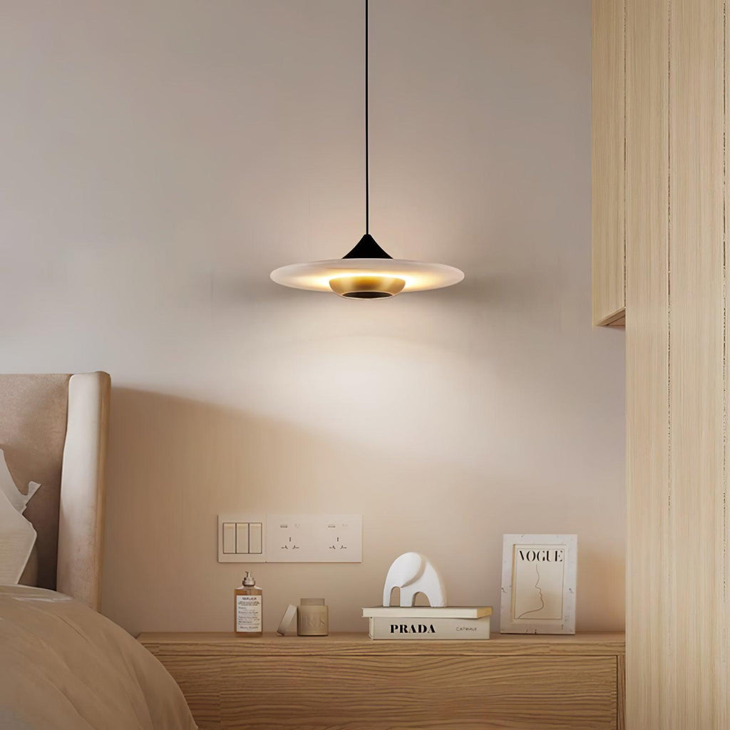 Orbis Modern Marble Flying Saucer Pendant Ceiling Light