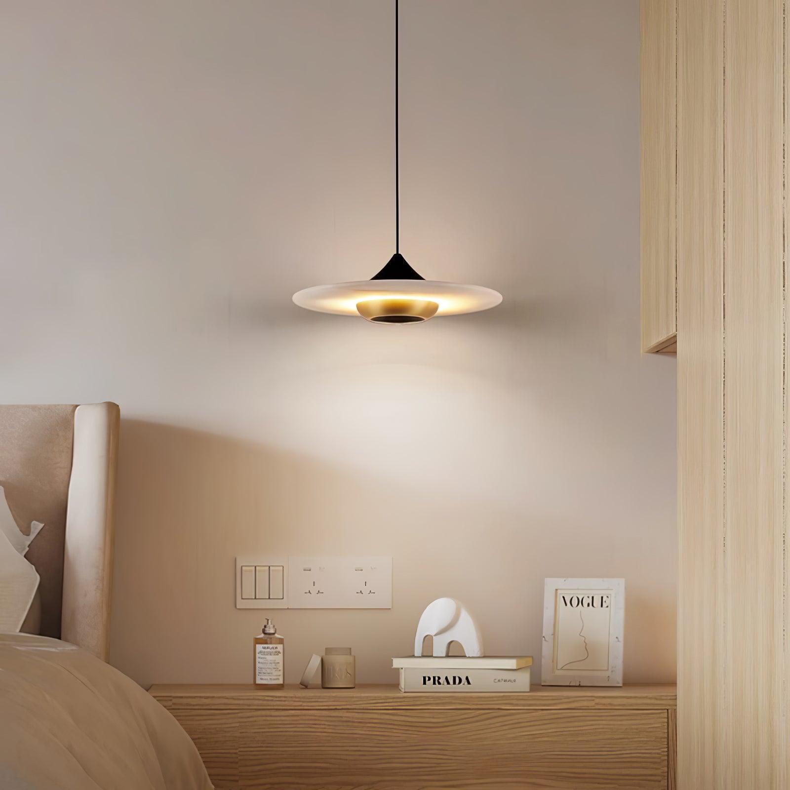 Orbis Modern Marble Flying Saucer Pendant Ceiling Light