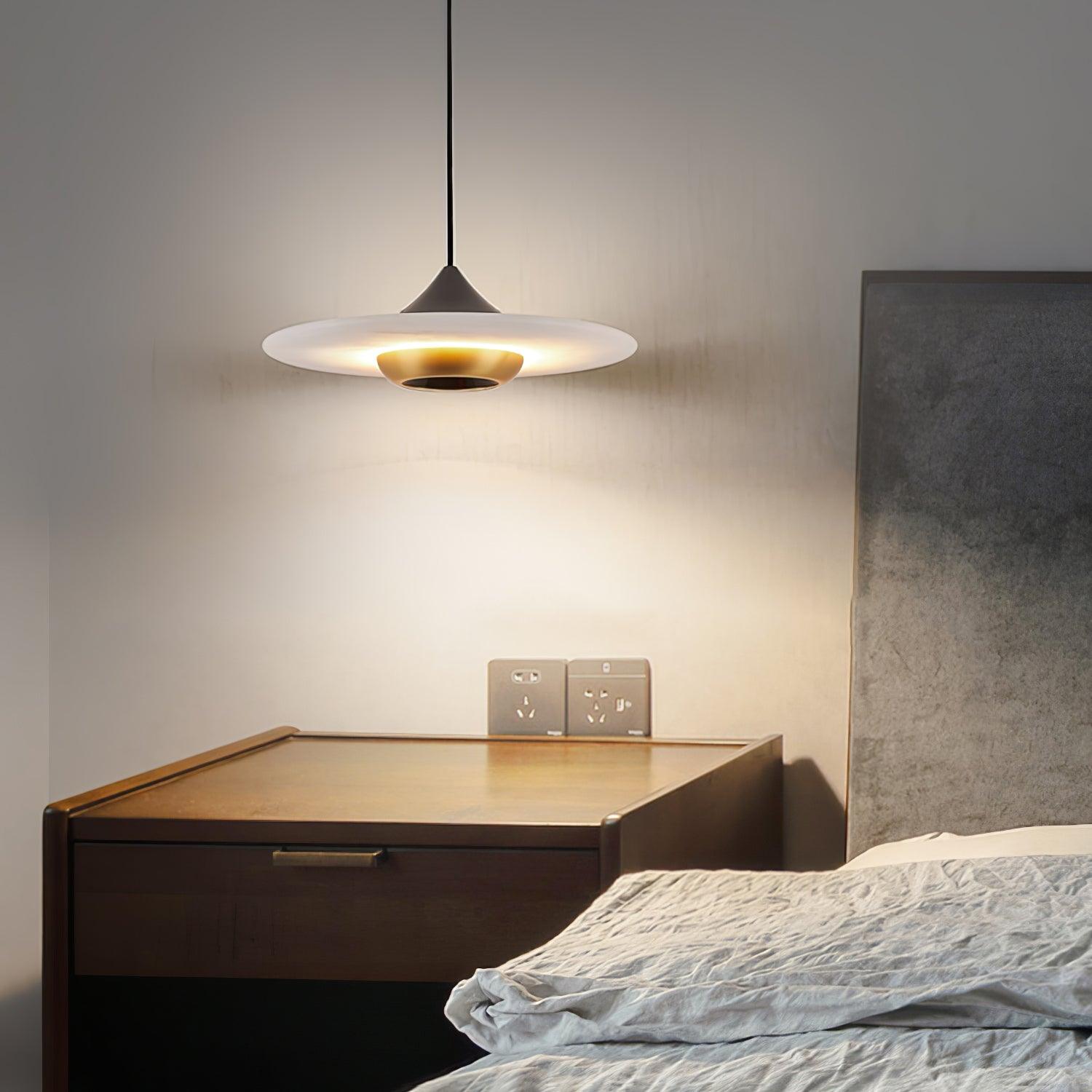 Orbis Modern Marble Flying Saucer Pendant Ceiling Light