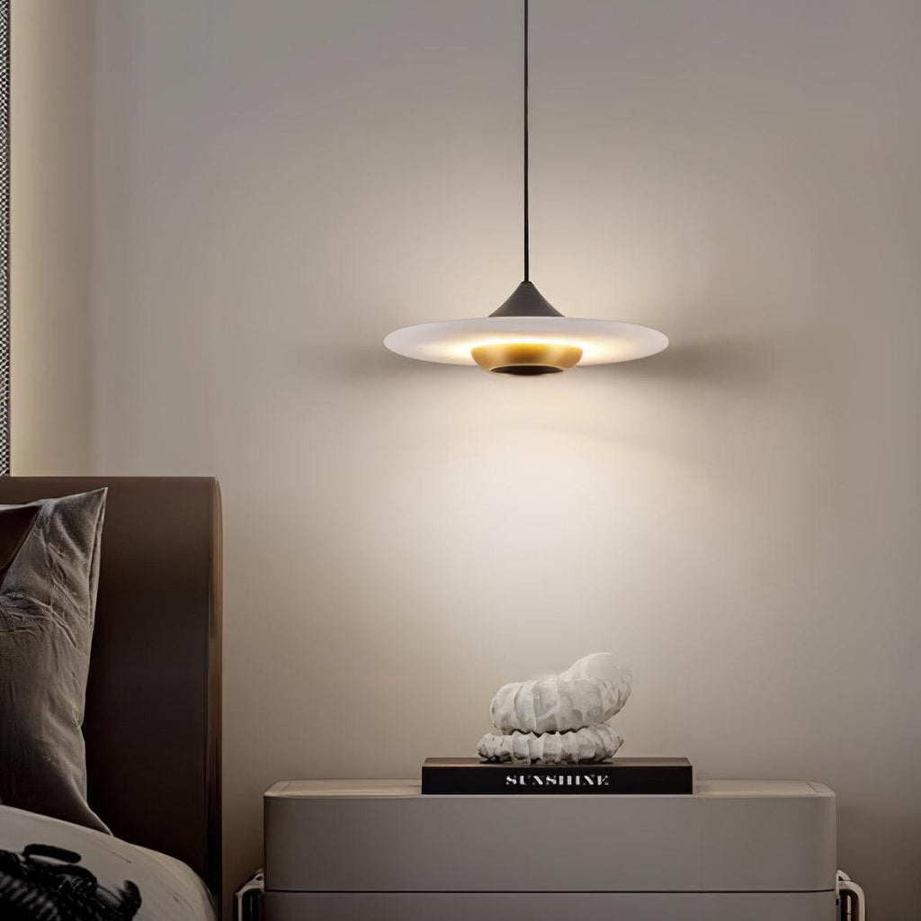 Orbis Modern Marble Flying Saucer Pendant Ceiling Light