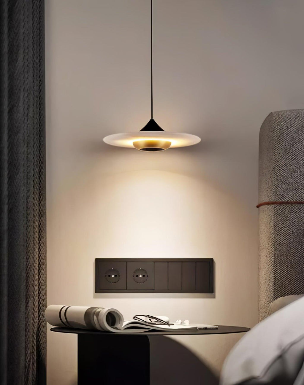 Orbis Modern Marble Flying Saucer Pendant Ceiling Light