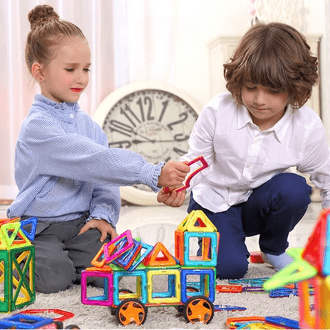 Set de construcción magnético MagnetoBuild — Piezas geométricas para construir modelos, para mayores de 4 años