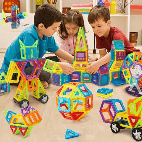 Set de construcción magnético MagnetoBuild — Piezas geométricas para construir modelos, para mayores de 4 años