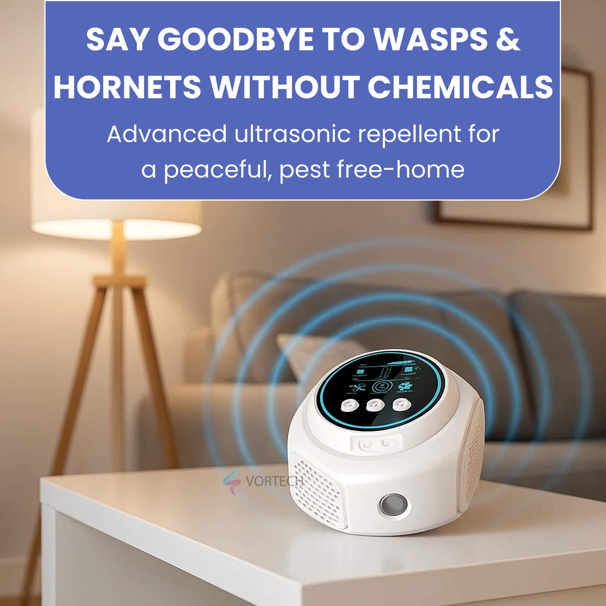 Ultrasonic Wasp Repellent 3200 — Chemical-Free Quiet Protection