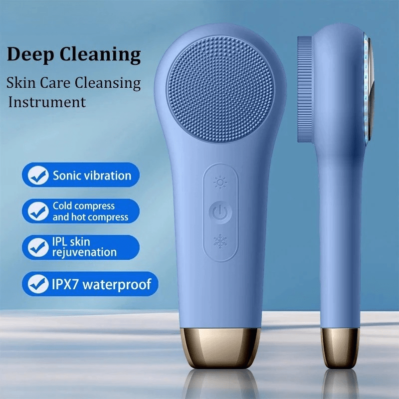 LumaGlow 3-In-1 Facial Brush — Pore Cleansing, Soothing Massage & Treatment