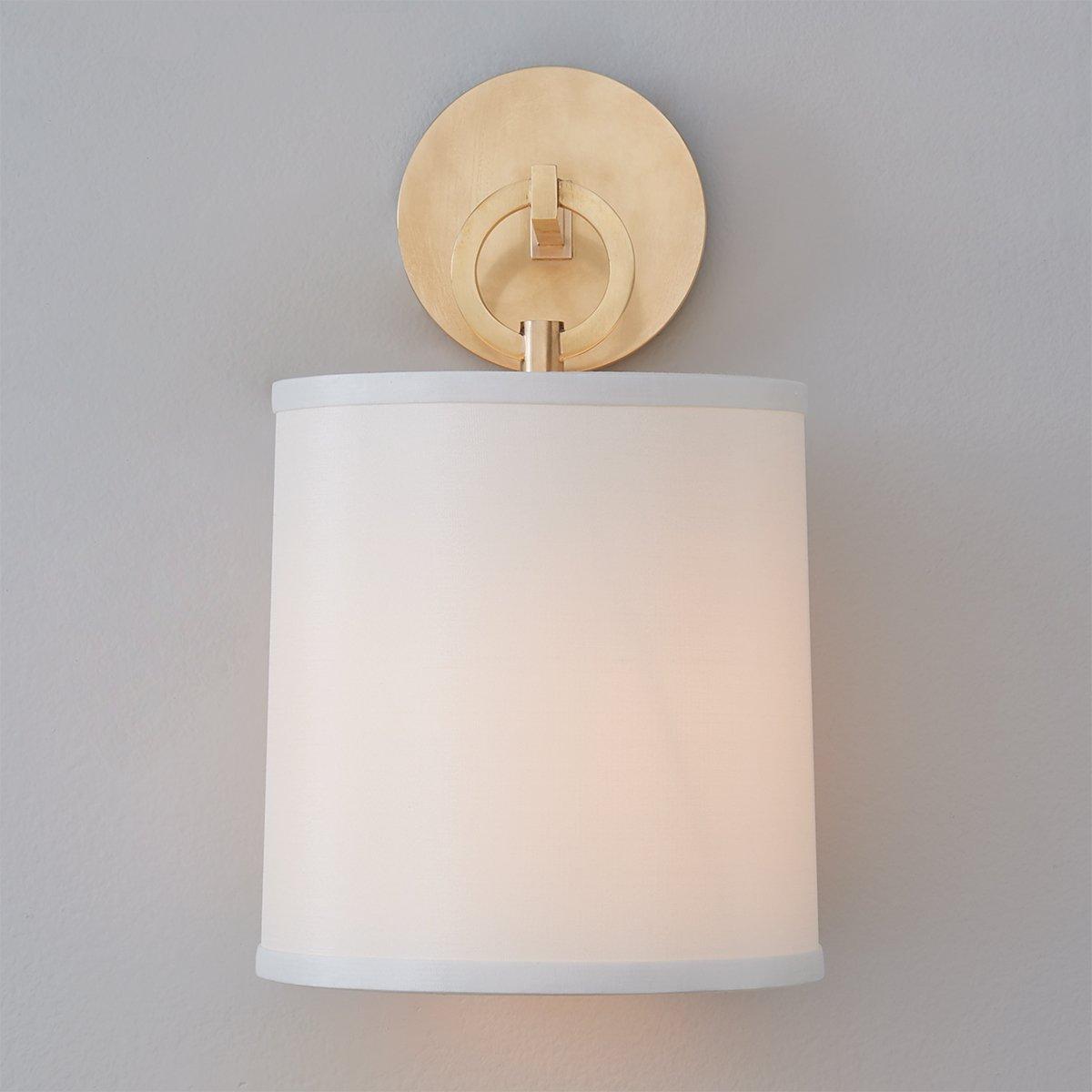 Iris Wall Lamp Farmhouse Fabric Cylindrical | ventumra