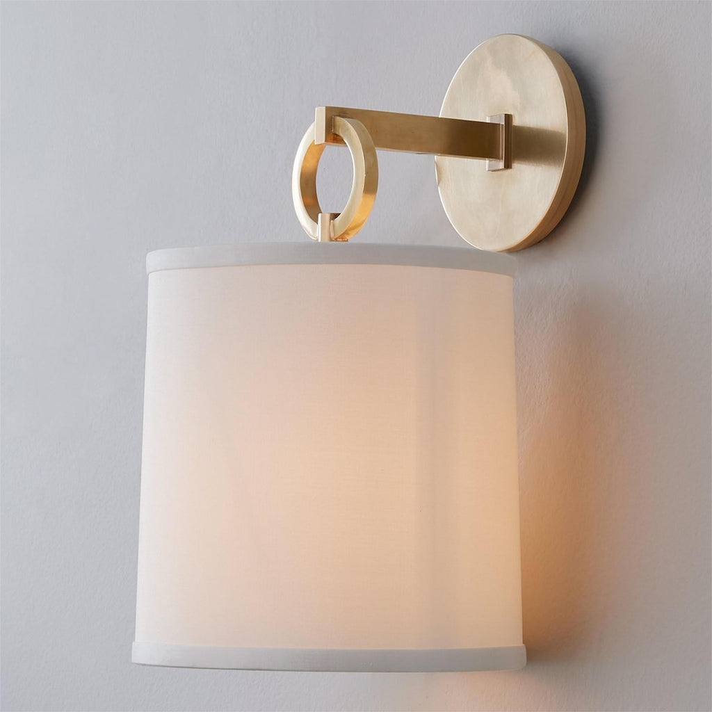 Iris Wall Lamp Farmhouse Fabric Cylindrical | ventumra