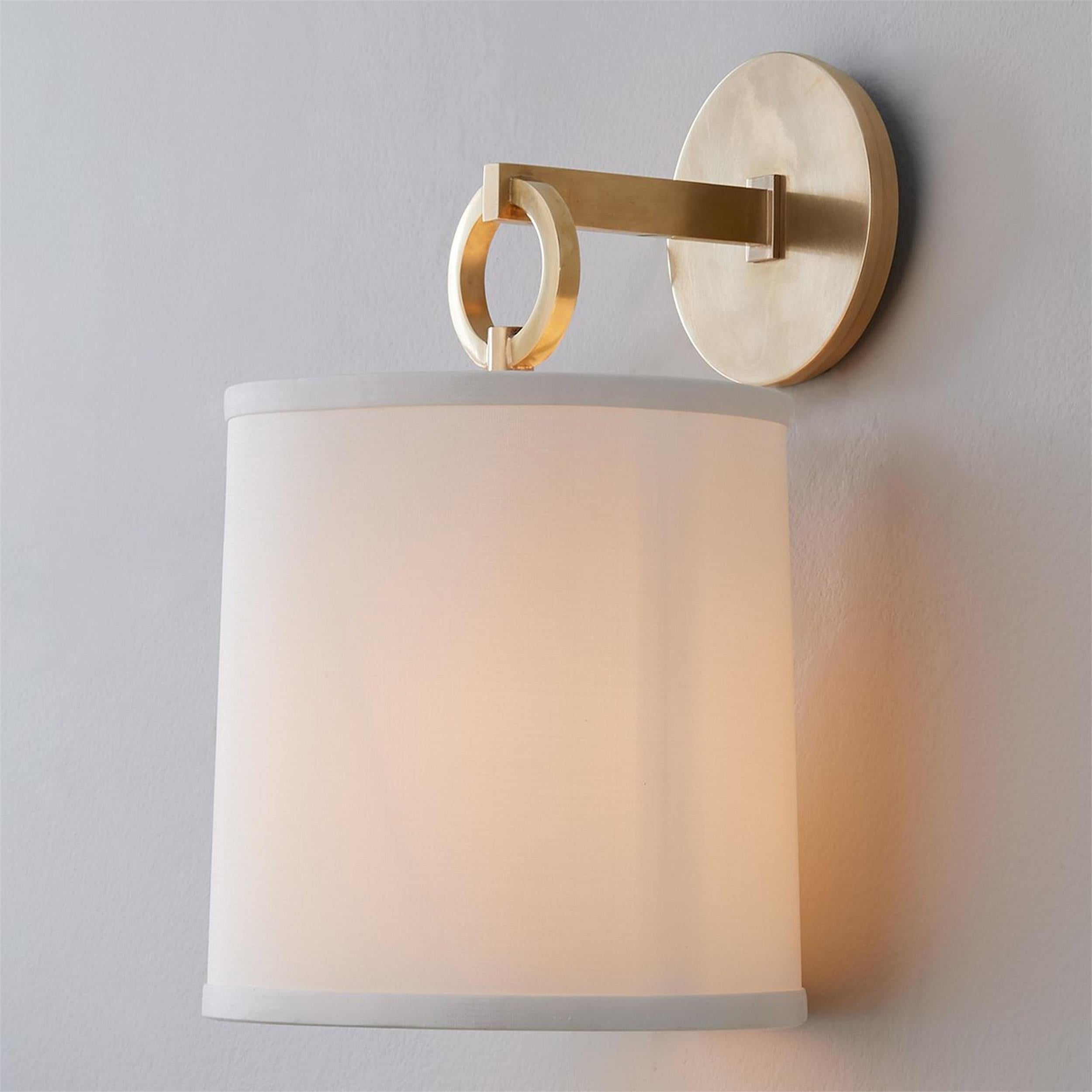 Iris Wall Lamp Farmhouse Fabric Cylindrical | ventumra