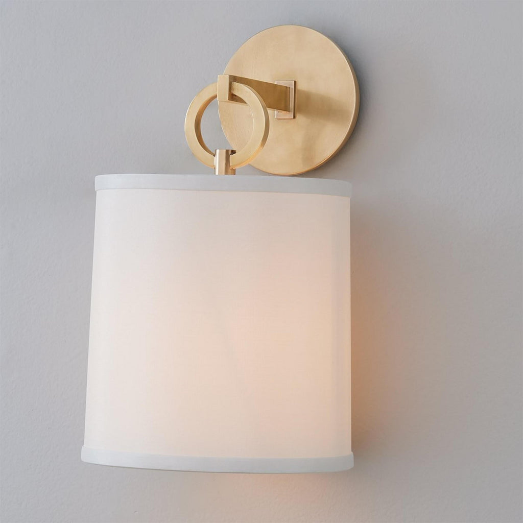 Iris Wall Lamp Farmhouse Fabric Cylindrical | ventumra